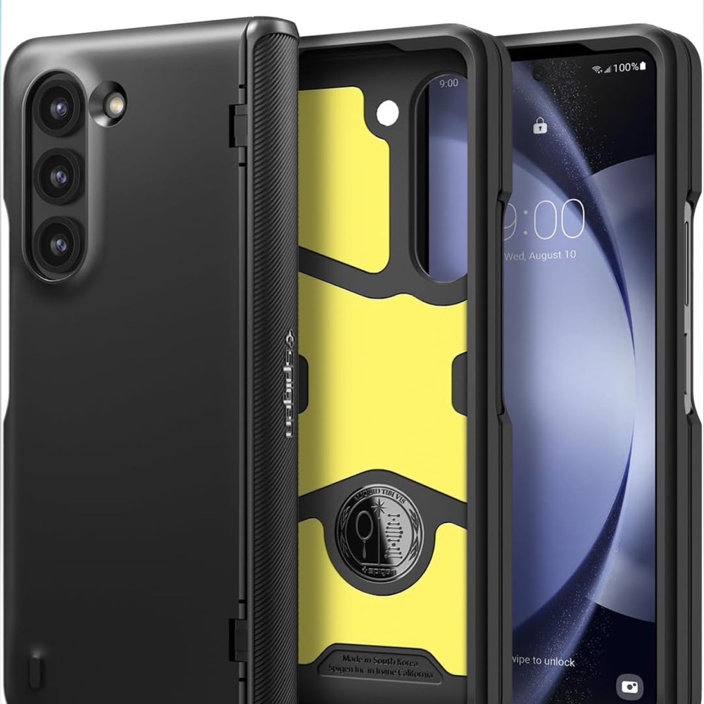 Spigen Black Case for Samsung Galaxy Z Fold 5,Slim Armor Pro
